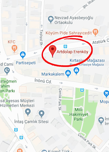 erenkoy map min - Mağazalar