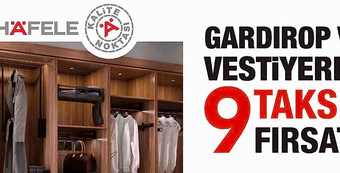 gardırop ve vestiyerde 9 taksit